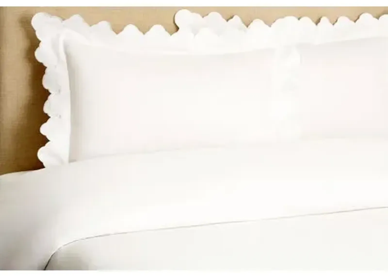 Scallop Duvet Set - White - Belle Epoque