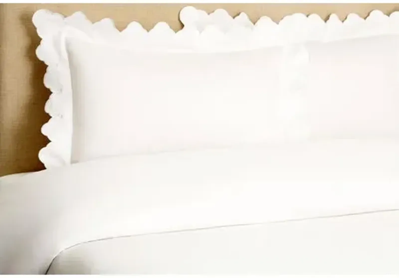 Scallop Duvet Set - White - Belle Epoque