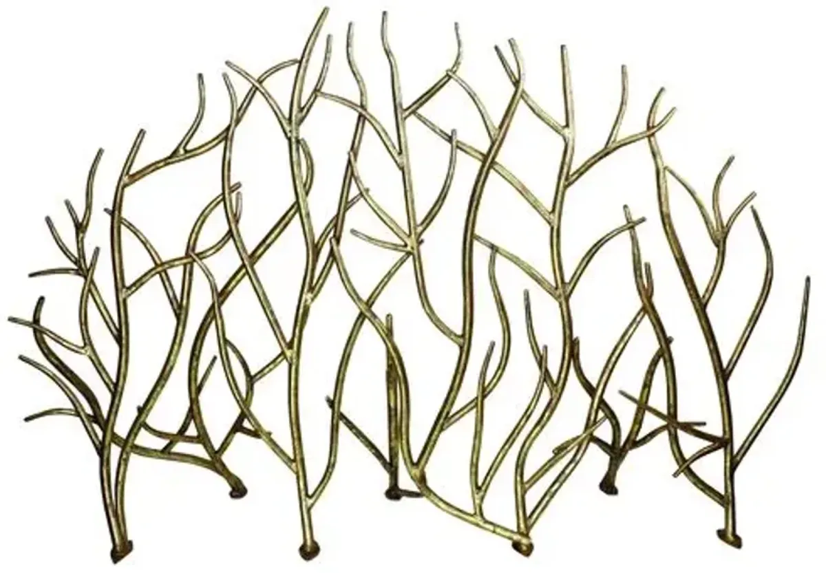 Twig Fire Screen - Gold