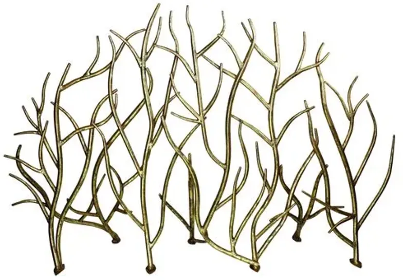 Twig Fire Screen - Gold