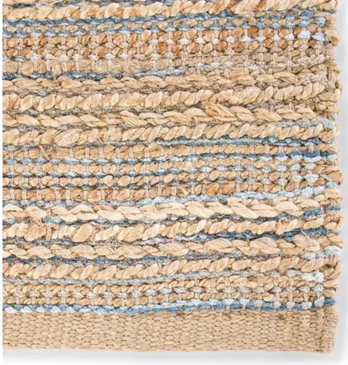 Andi Jute-Blend Rug - Beige/Blue - Beige