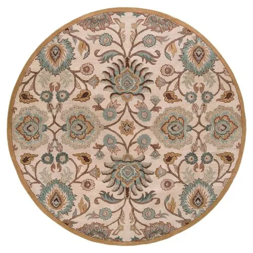 Corktree Rug - Taupe/Aqua - Gray - Gray