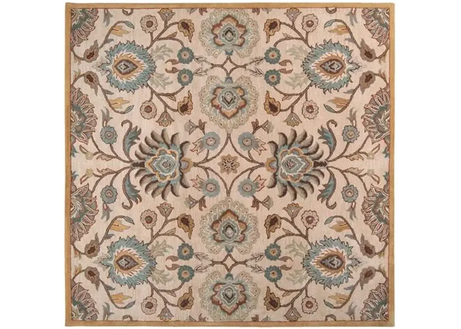 Corktree Rug - Taupe/Aqua - Beige - Beige