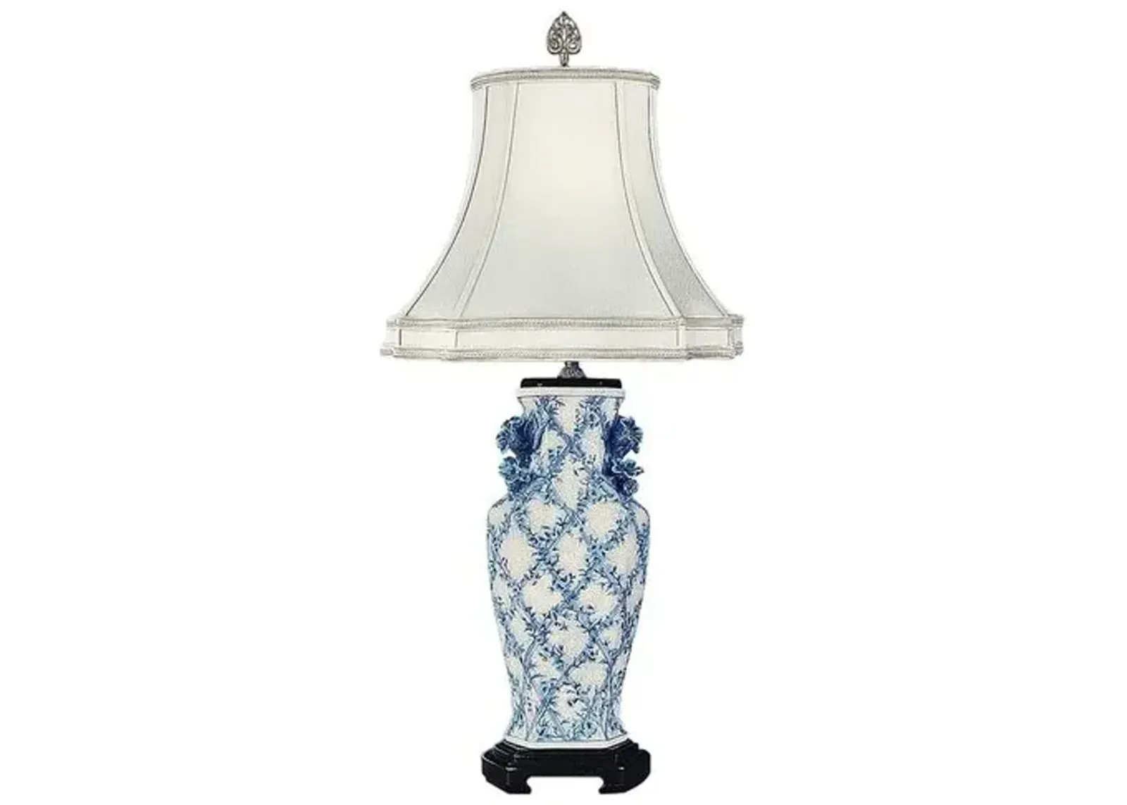 Marilyn Porcelain Table Lamp - Blue/White - Bradburn Home