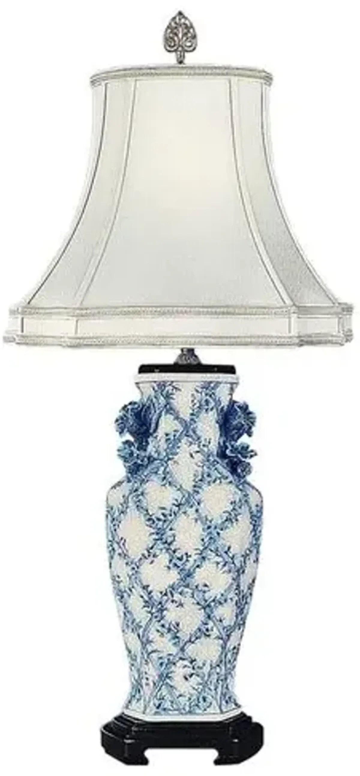 Marilyn Porcelain Table Lamp - Blue/White - Bradburn Home