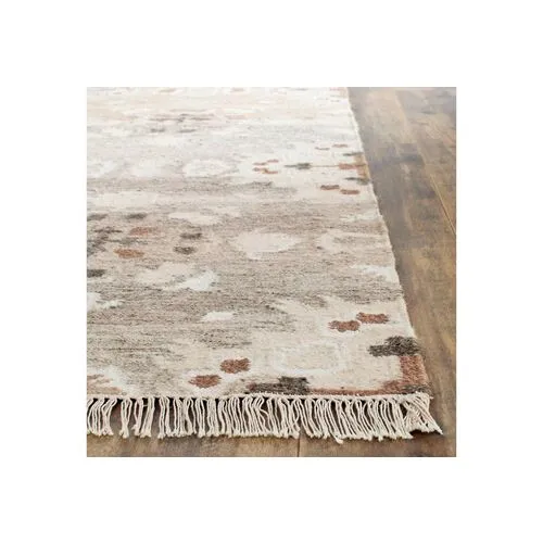 Moone Flat-Weave Rug - Gray - Gray