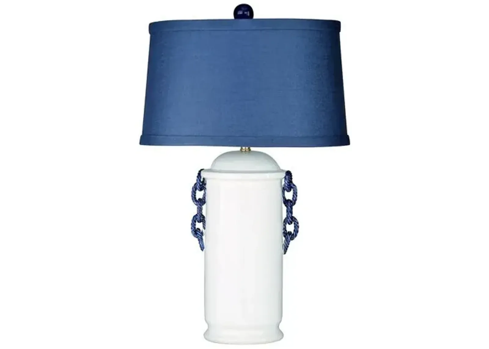 Chainlink Table Lamp - White/Blue - Bradburn Home