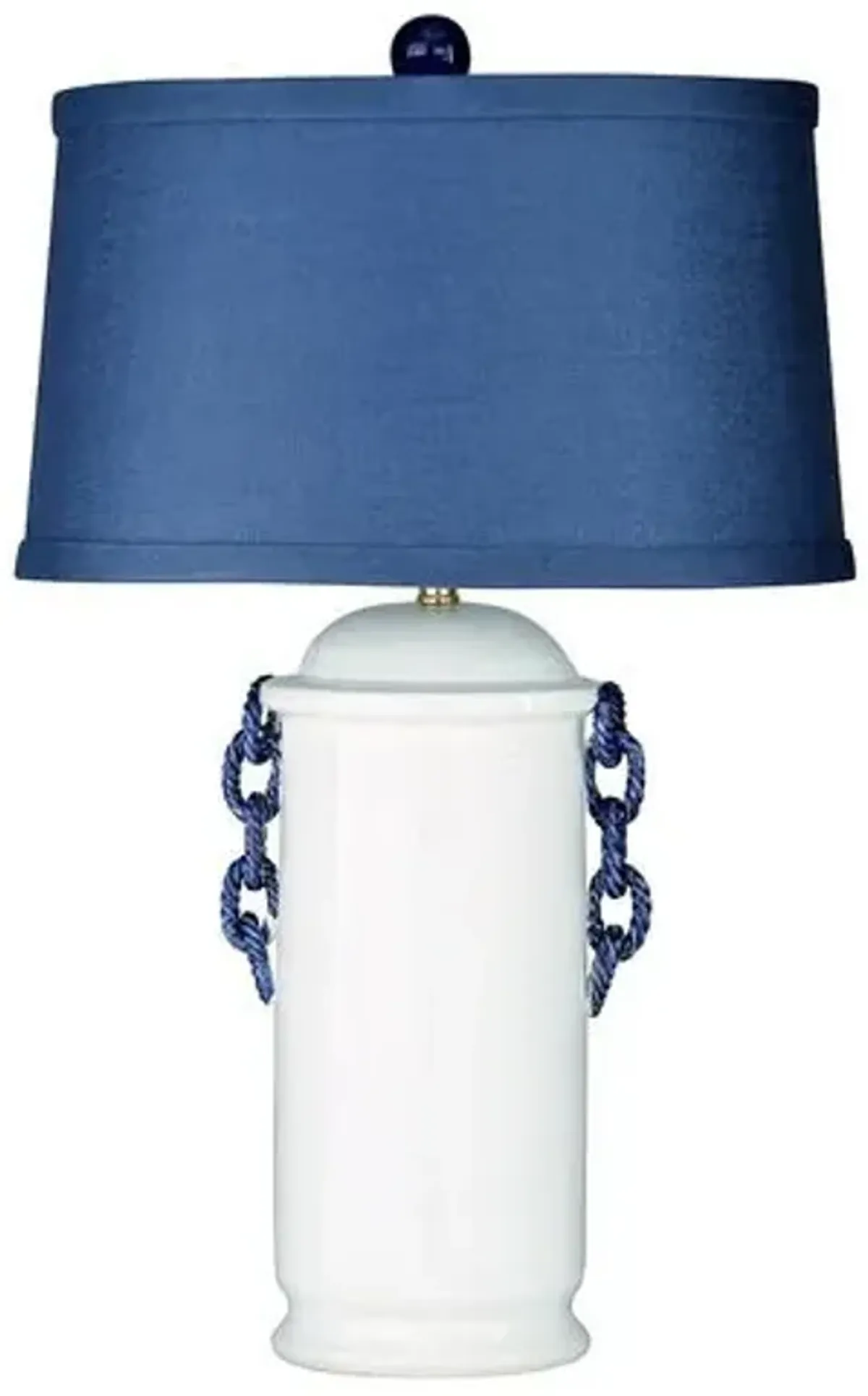 Chainlink Table Lamp - White/Blue - Bradburn Home