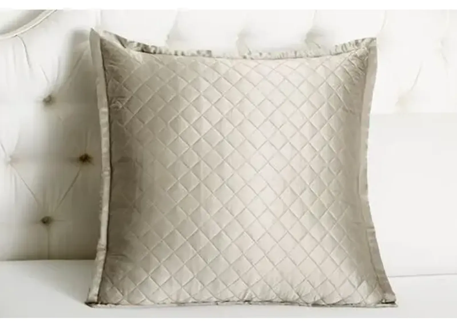 Quilted Euro Sham - Smoke - Kumi Kookoon - Gray