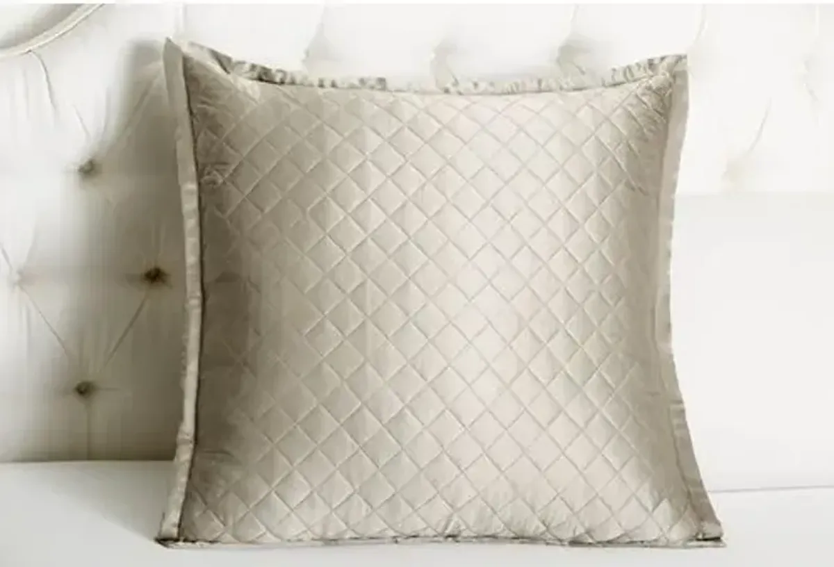 Quilted Euro Sham - Smoke - Kumi Kookoon - Gray