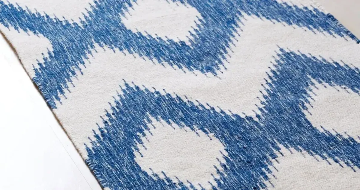 Kendall Flat-Weave Rug, Navy