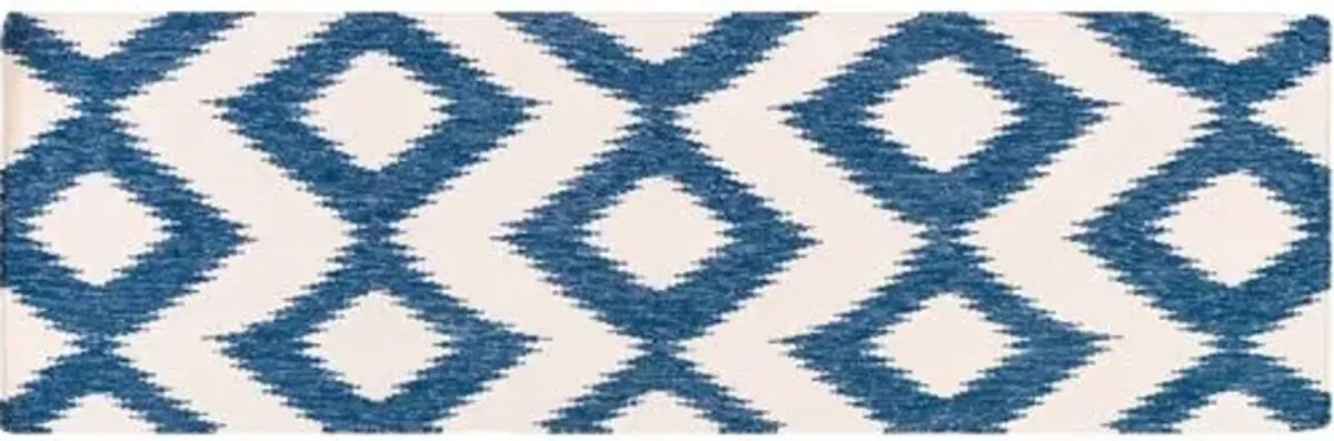 Kendall Flat-Weave Rug - Navy - Blue - Blue