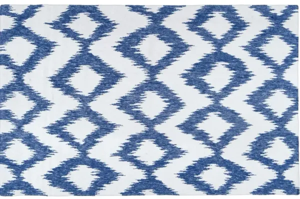 Kendall Flat-Weave Rug, Navy