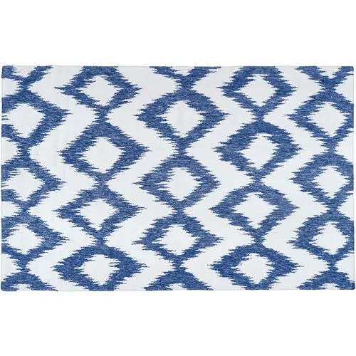 Kendall Flat-Weave Rug - Navy - Blue - Blue