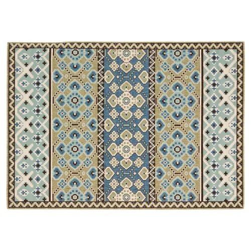 Dawson Outdoor Rug - Blue - Blue