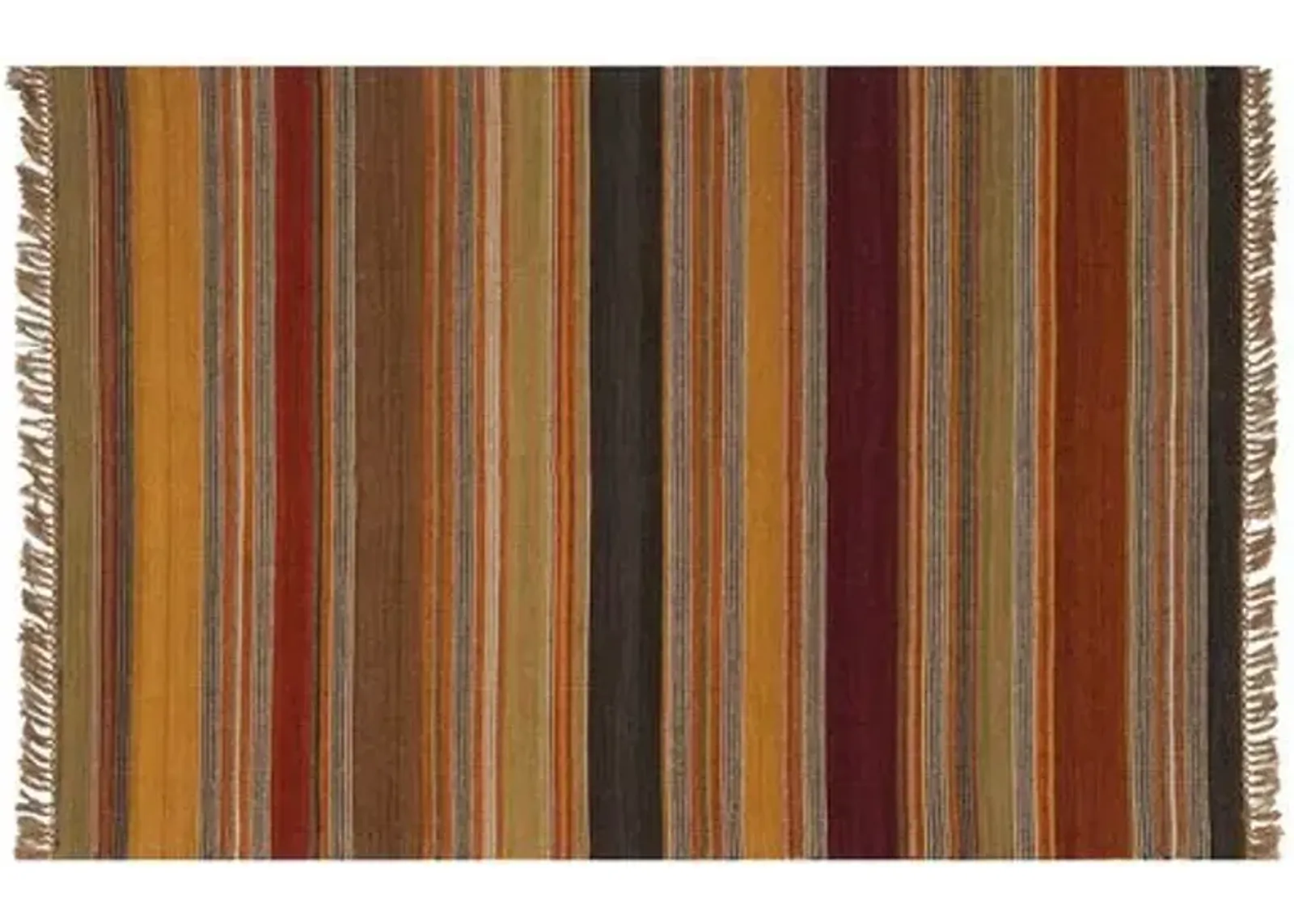 Sobral Flat-Weave Rug - Gold - Brown - Brown