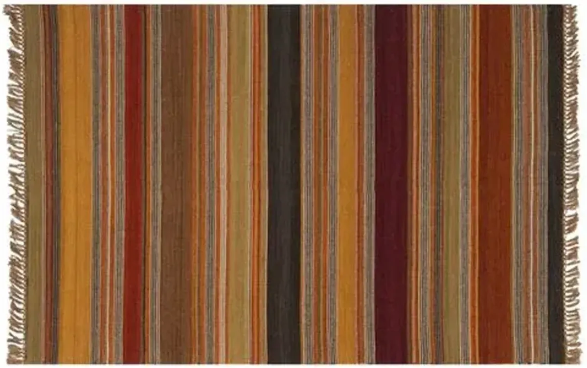 Sobral Flat-Weave Rug - Gold - Brown - Brown