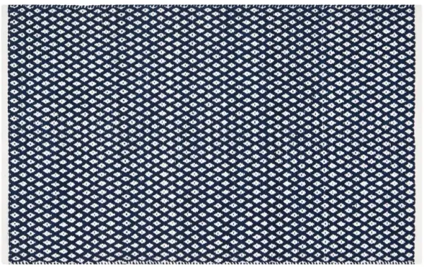 Penny Rug, Navy/White