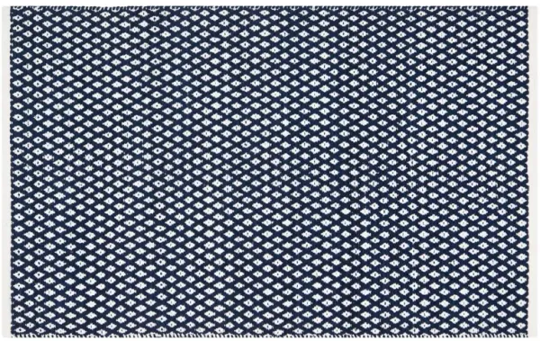 Penny Rug, Navy/White