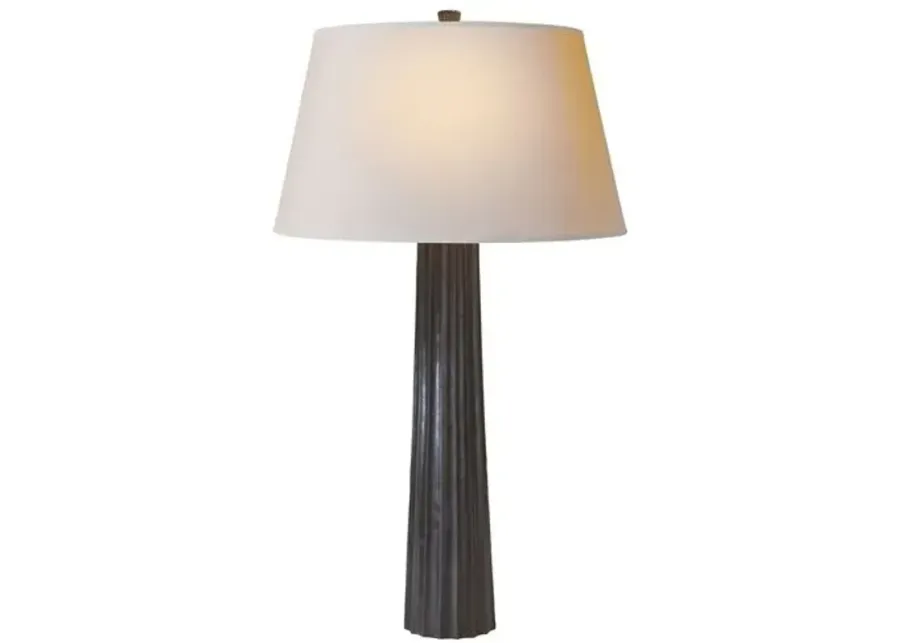 Visual Comfort - Large Fluted Spire Table Lamp - Aged Iron