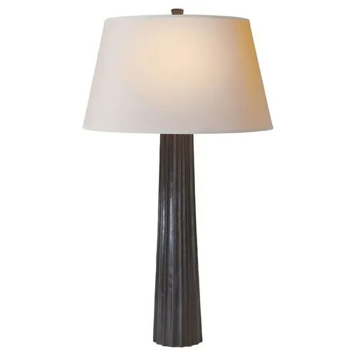 Visual Comfort - Large Fluted Spire Table Lamp - Aged Iron