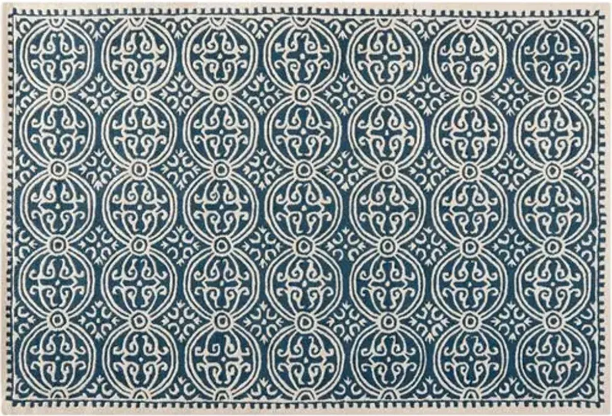 Jay Rug - Navy - Blue - Blue