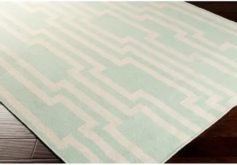 Leto Rug - Aqua - Green - Green