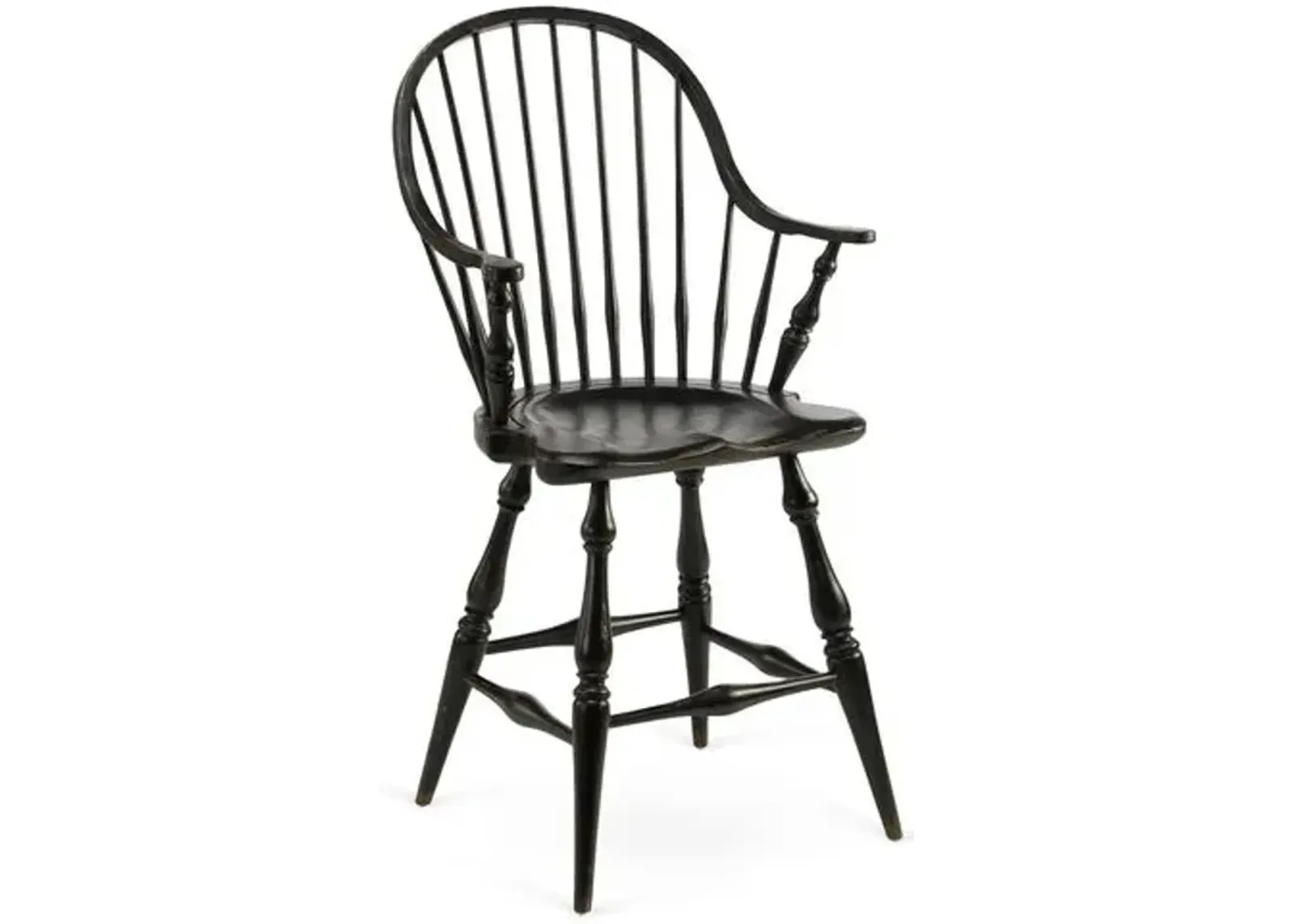 Windsor Counter Stool - Black - Handcrafted