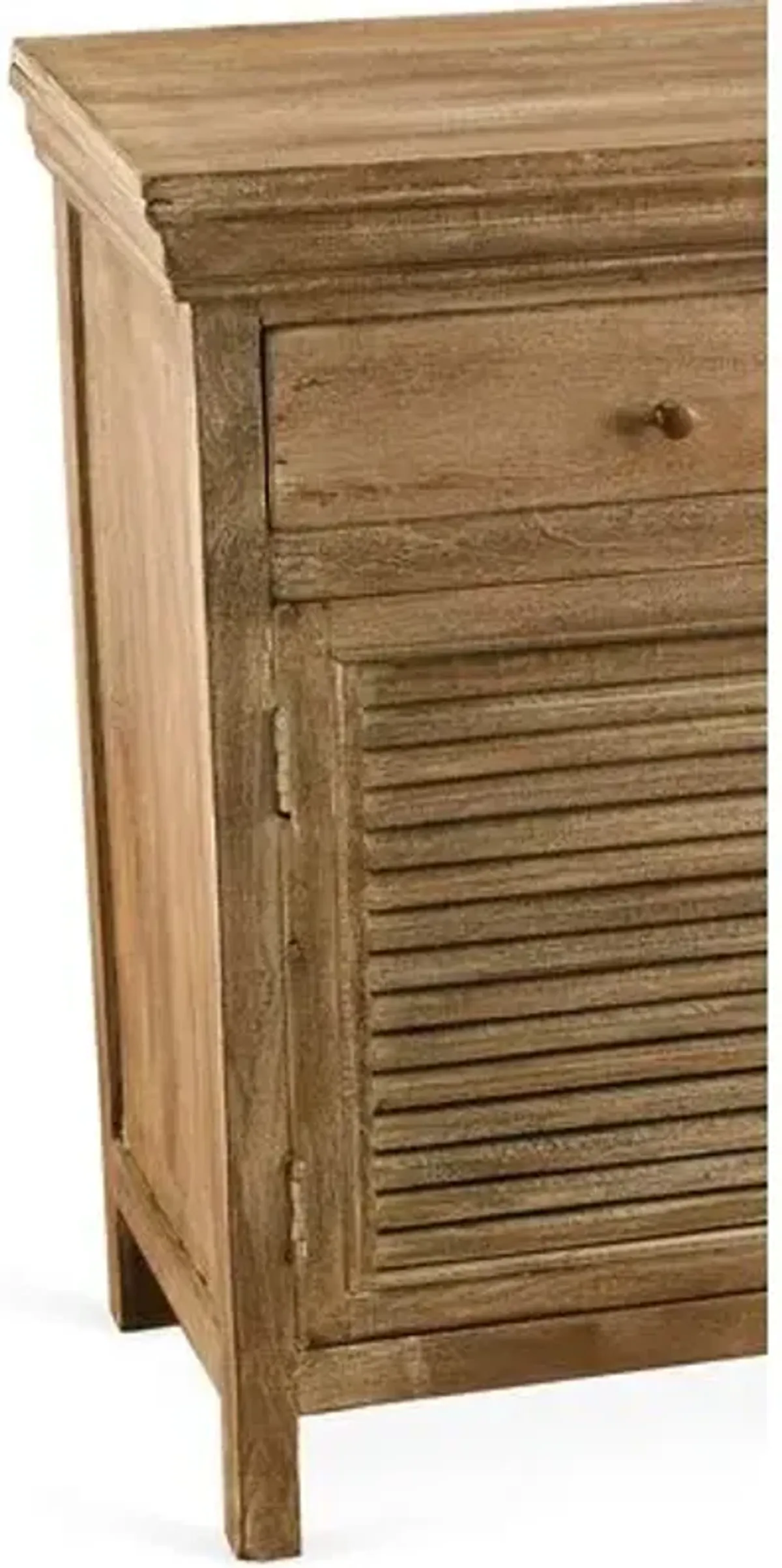 Ada Shutter Cabinet - Driftwood - Handcrafted - Beige