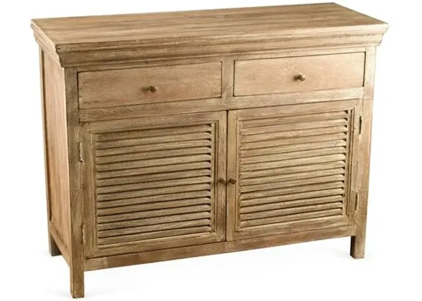 Ada Shutter Cabinet - Driftwood - Handcrafted - Beige