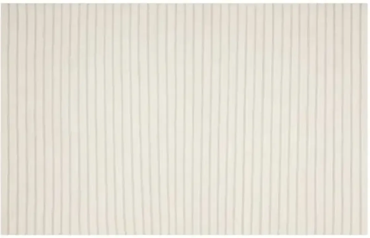 Athena Dhurrie Rug - White - White