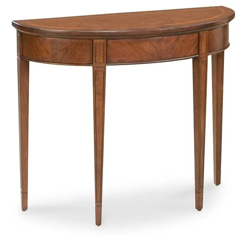 Neher Demilune Console - Cherry - Brown