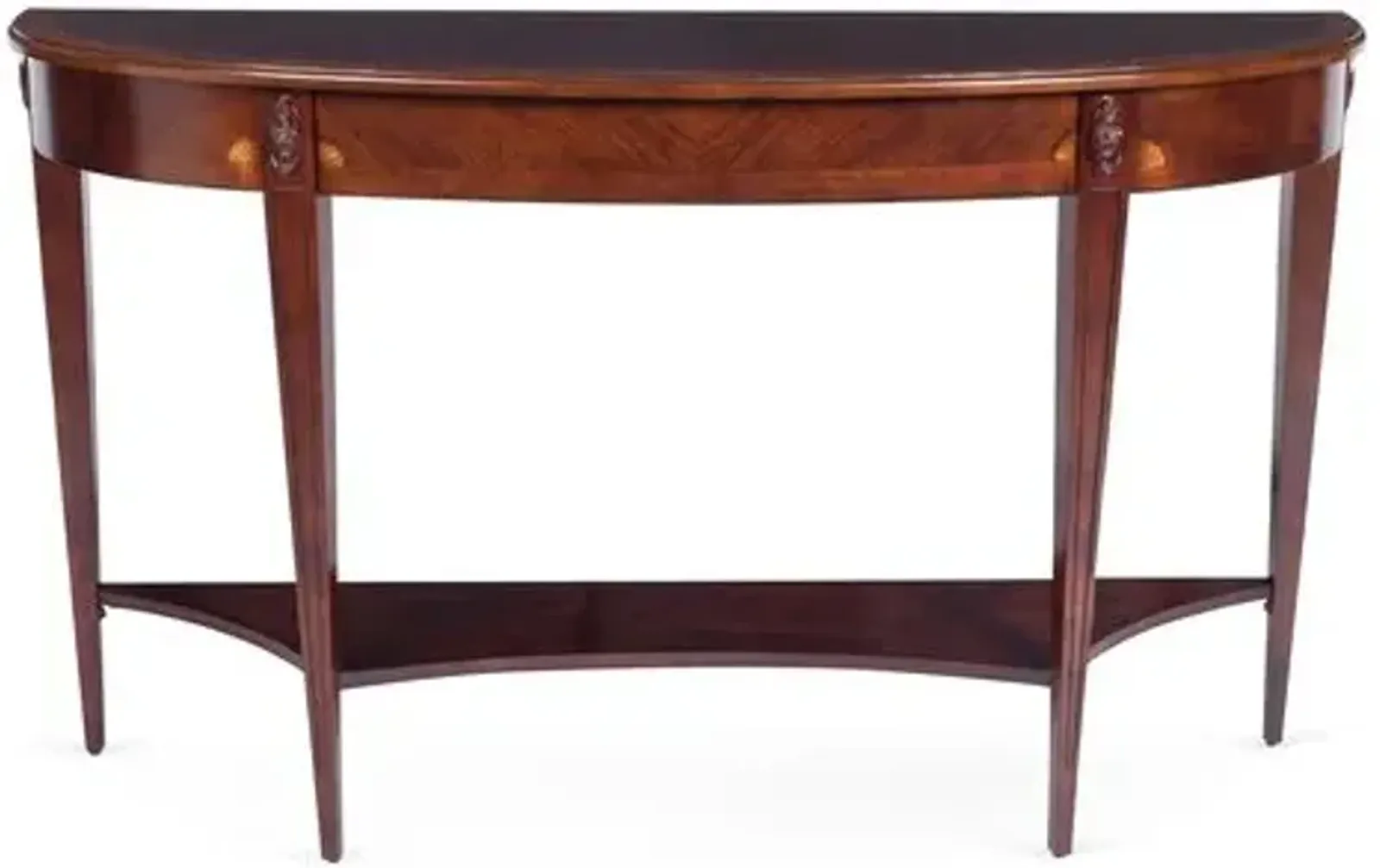 Fletcher Demilune Console Table - Brown