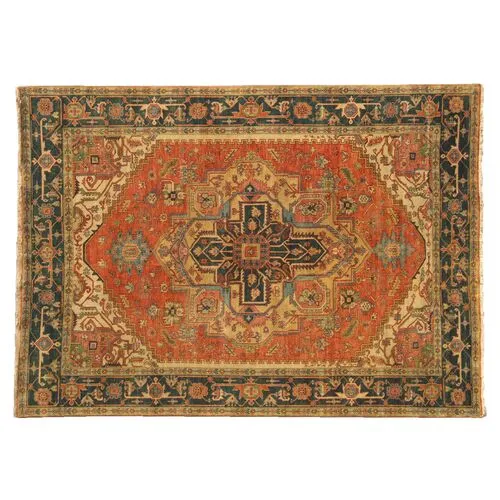 6'x9' Turkish Oushak Rug - Blue - Exquisite Rugs - Beige - Beige