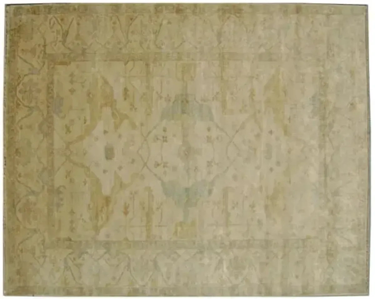 10'x14' Turkish Oushak Rug - Ivory - Exquisite Rugs - Beige - Beige