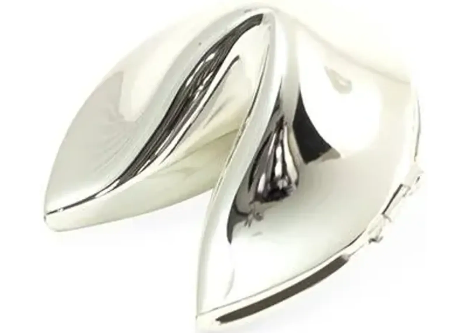 3" Fortune Cookie Keepsake Box - Silver