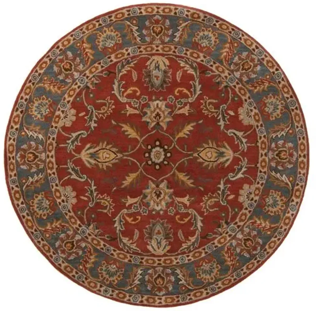 Buckeye Rug - Brick Red/Green - Brown - Brown