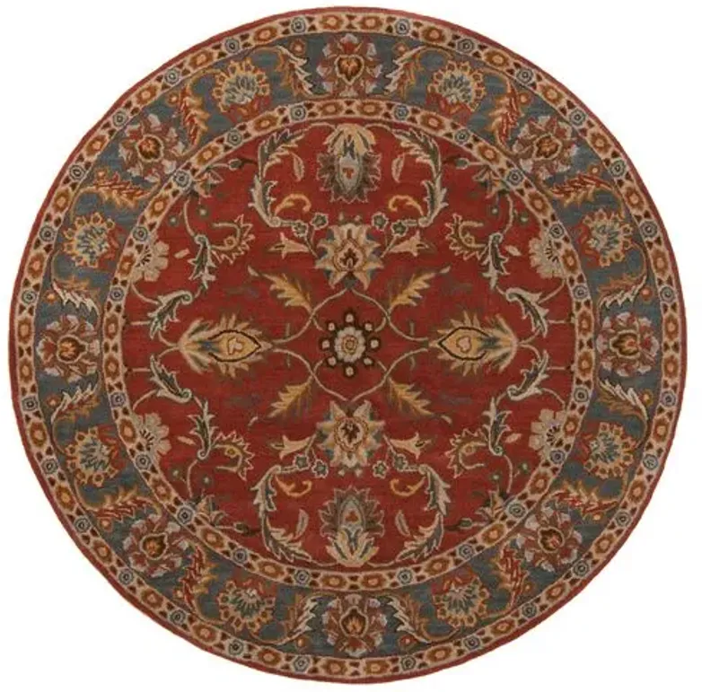 Buckeye Rug - Brick Red/Green - Brown - Brown