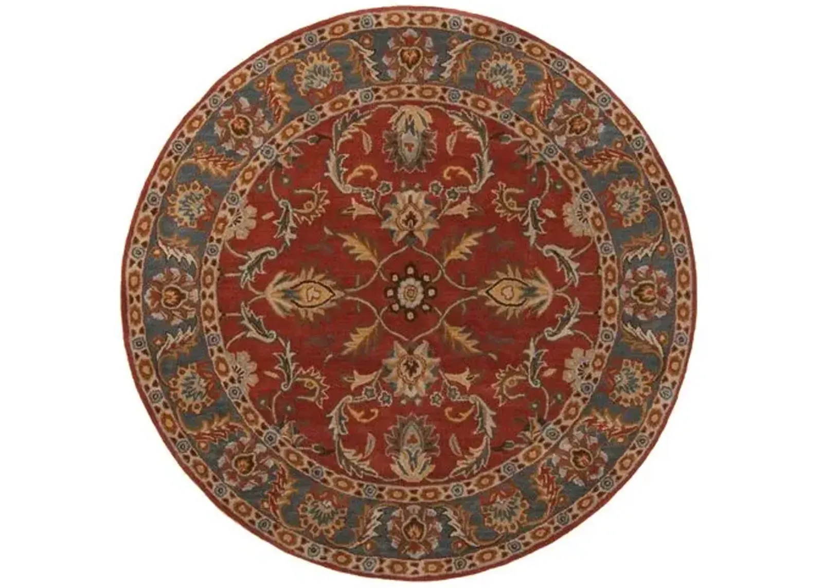 Buckeye Rug - Brick Red/Green - Brown - Brown