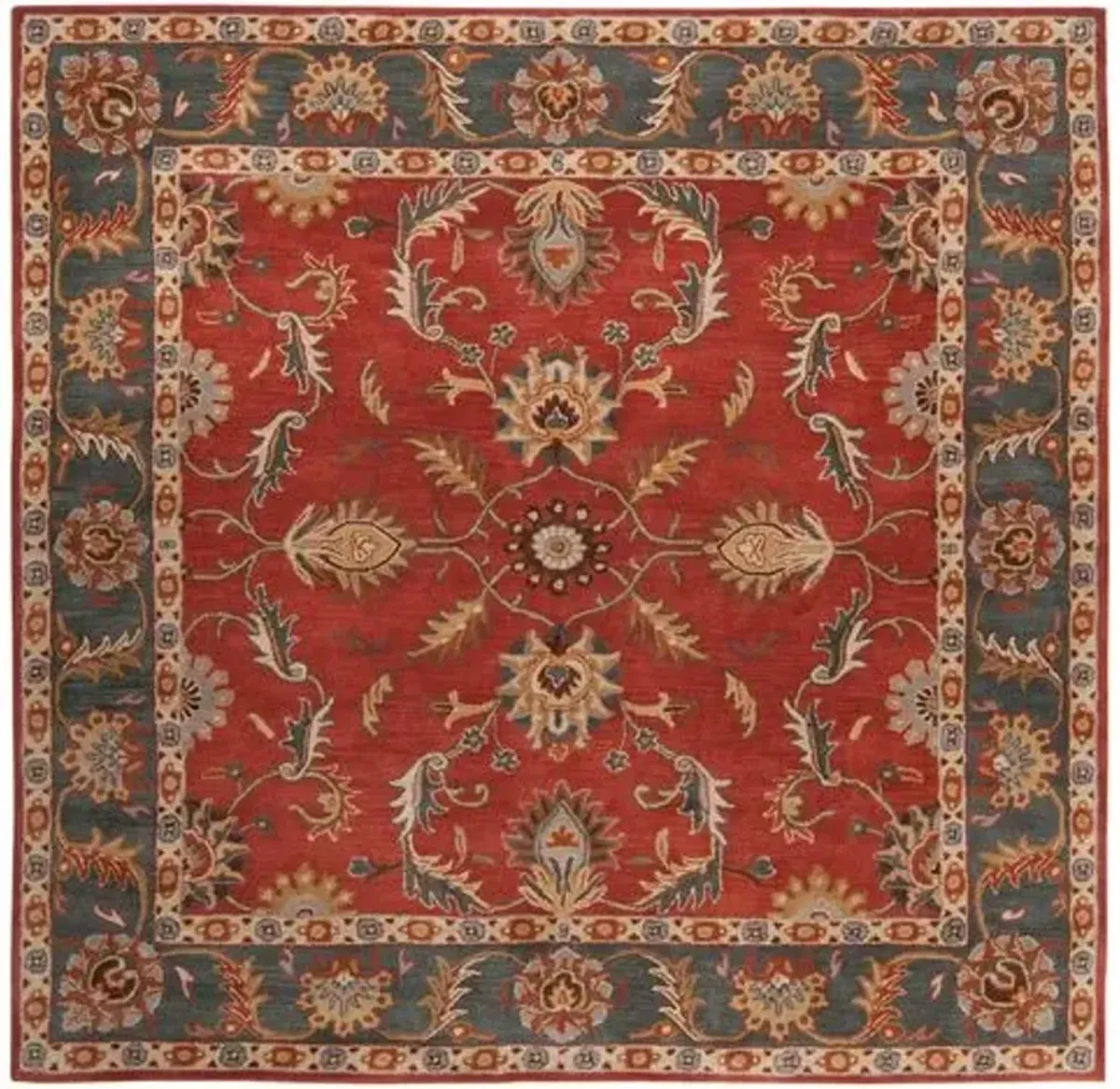 Buckeye Rug - Brick Red/Green - Red