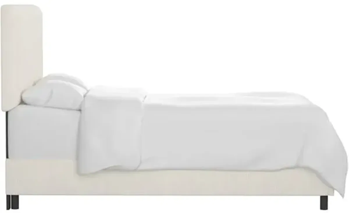 Novak Linen Bed - Handcrafted - White