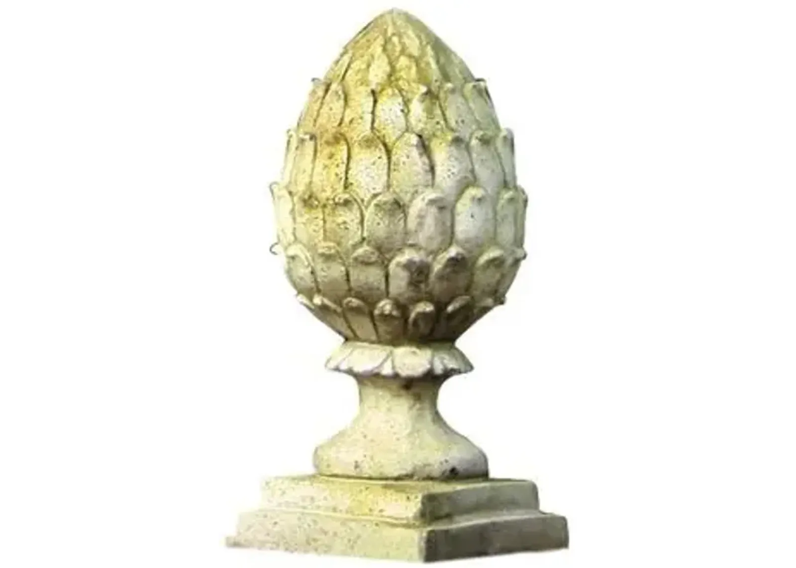 20" Acorn Outdoor Finial - White Moss - Beige