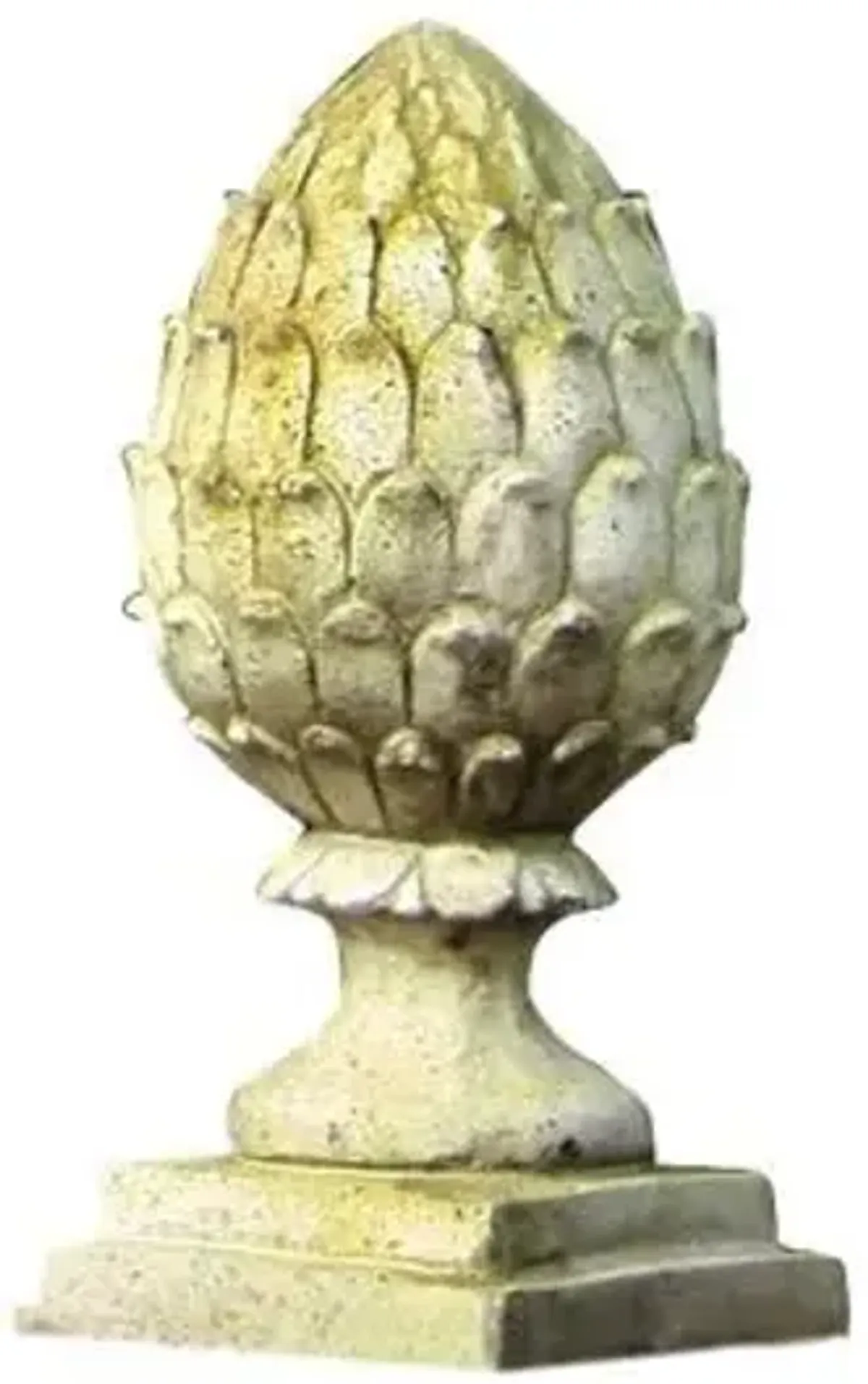 20" Acorn Outdoor Finial - White Moss - Beige