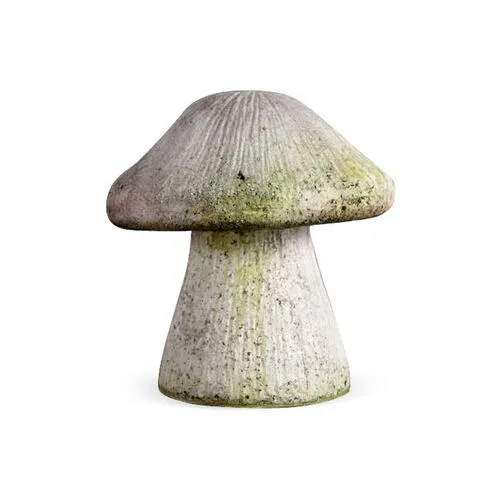 10" Wild Mushroom - White Moss - Beige