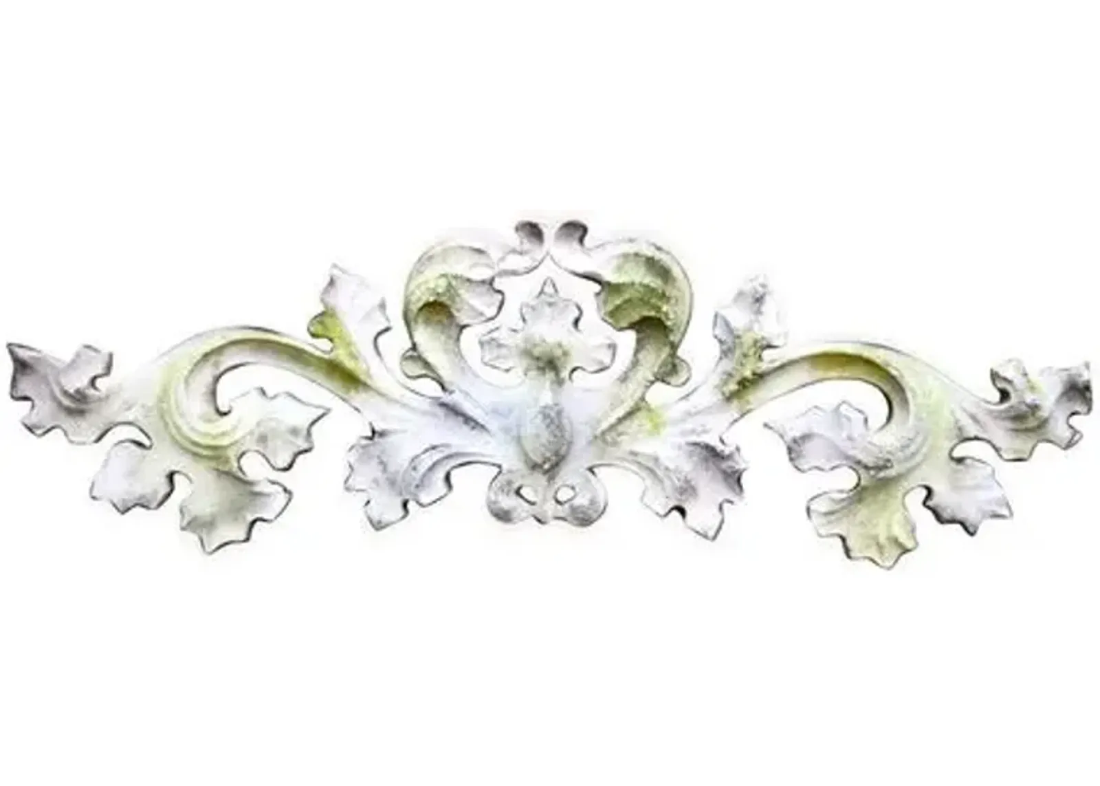 10" Contessa Wall Carving - White Moss