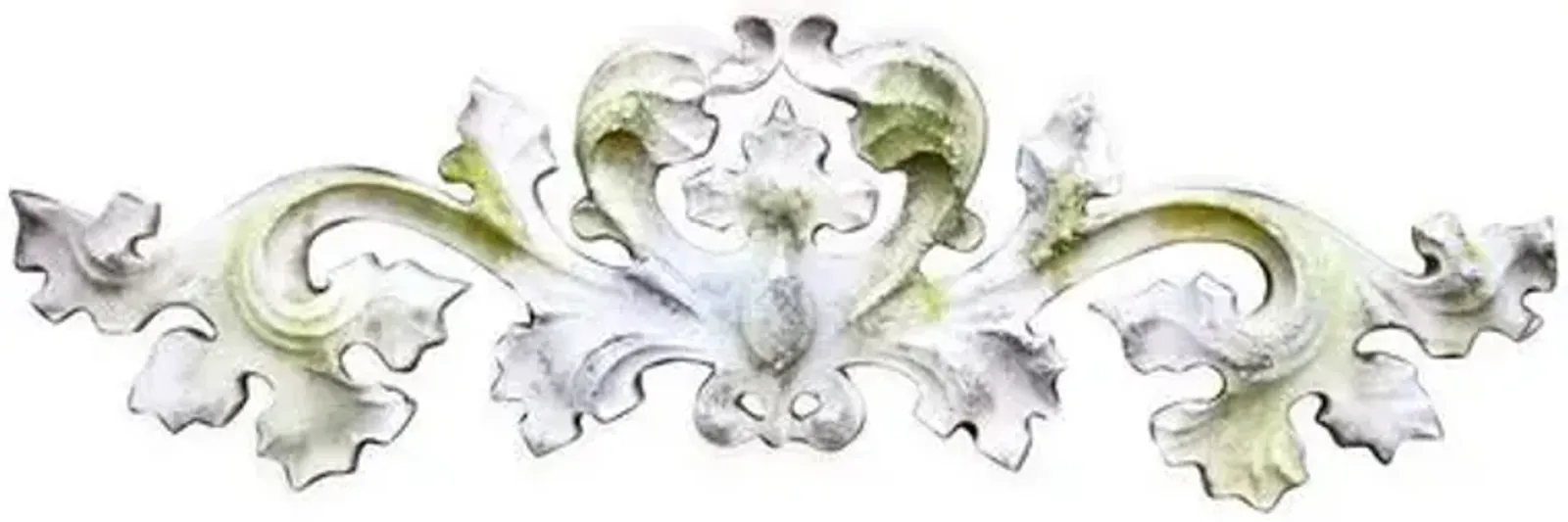 10" Contessa Wall Carving - White Moss