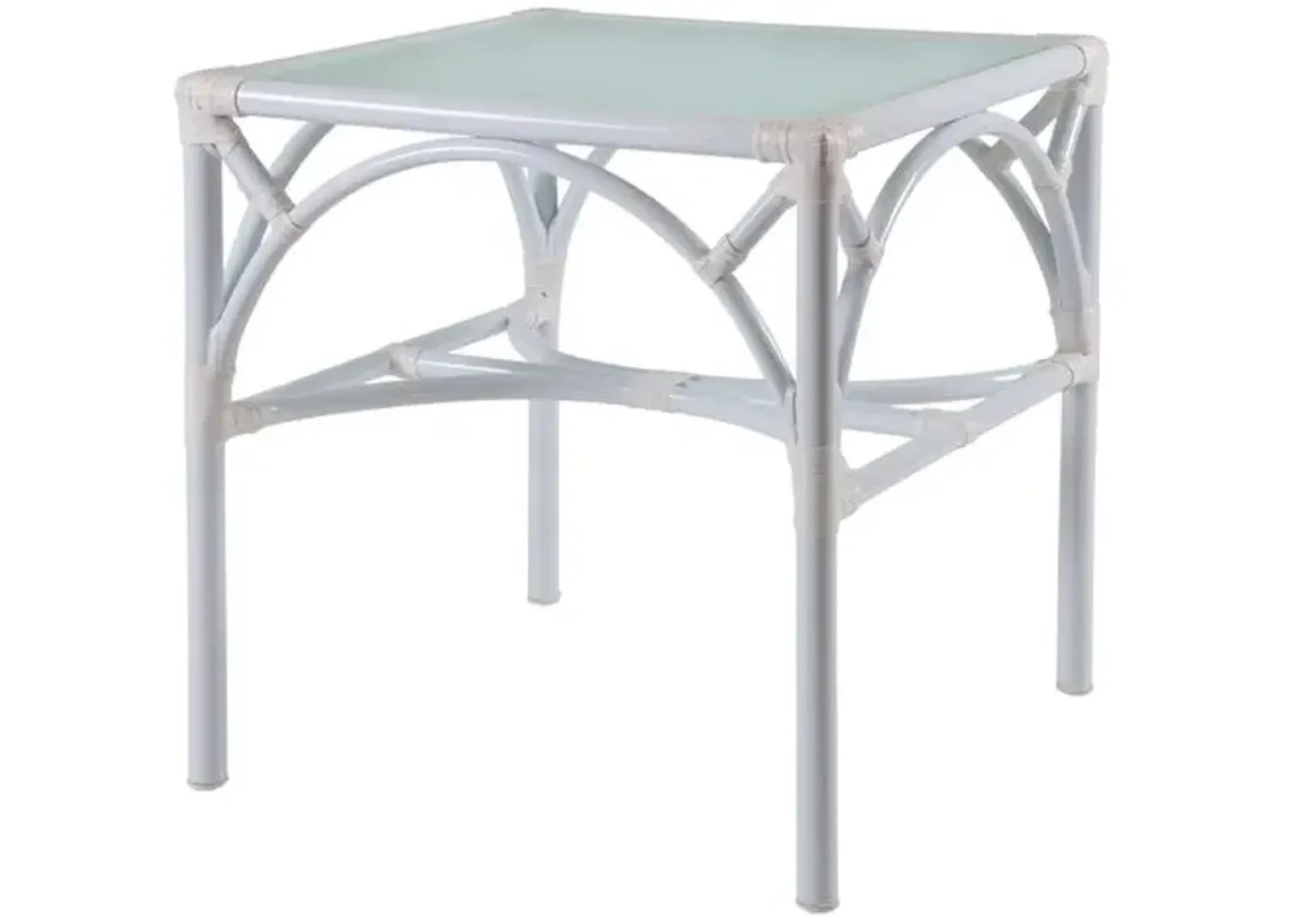 Chippendale Outdoor Side Table - White