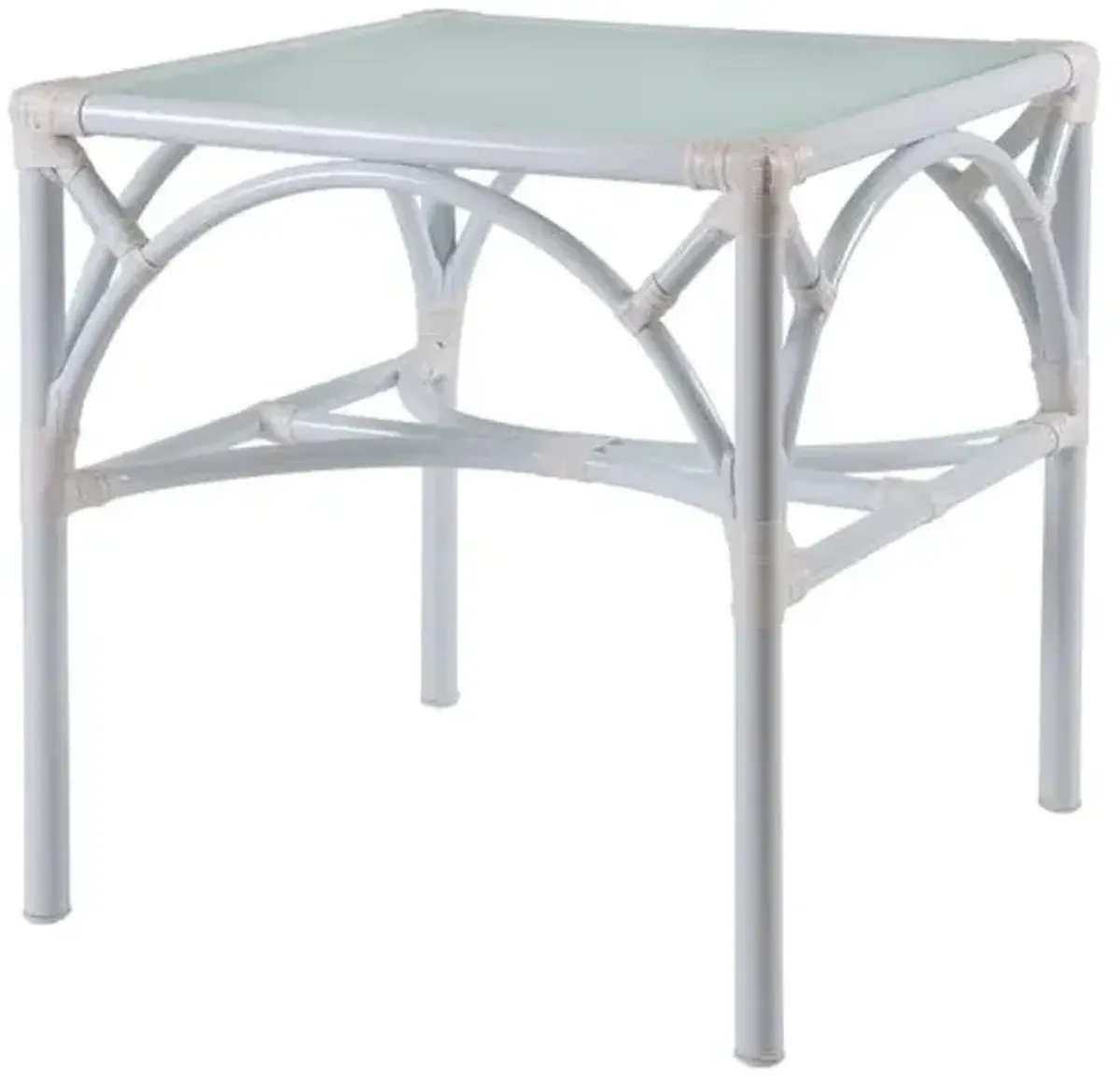 Chippendale Outdoor Side Table - White