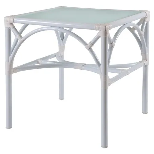 Chippendale Outdoor Side Table - White