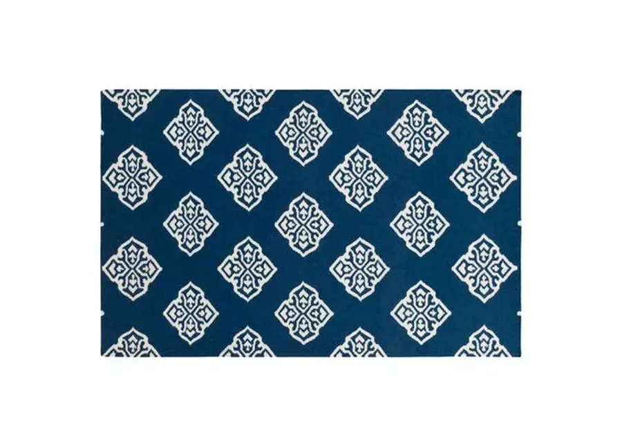 Benton Flat-Weave Rug - Blue - Blue